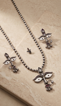 Uma | Silver Replica Durga-Inspired Necklace Set