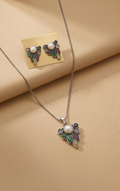 Rongtuli | Multicolour Pearl Silver Replica Pendant Set
